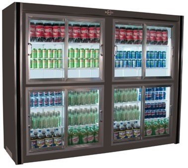 Click Here to See More Images Sliding Glass Door Refrigerator-Remote
