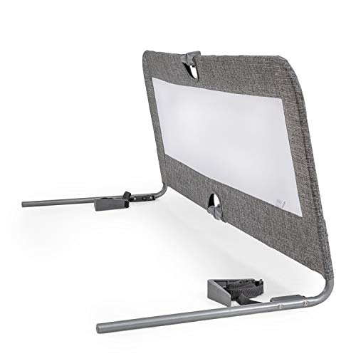 Hauck Sleep N Safe Plus XL Bed Guard for Toddler, 150 x 50 x 44 cm, Foldable Bed Rail for Travel 77 x 6 x 45 cm, Grey