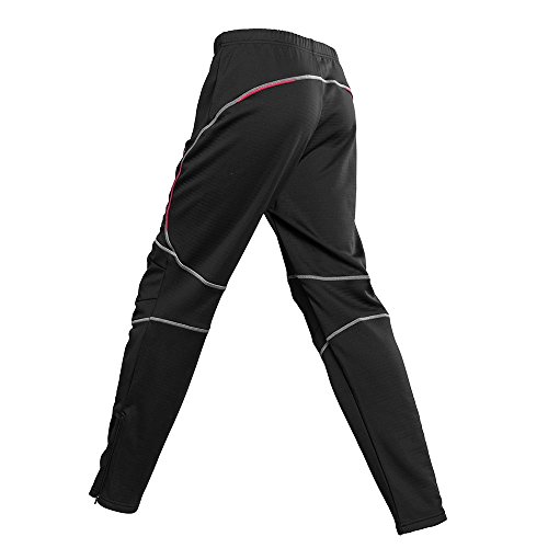ZHX Men's Windproof Athletic Pants Winter Thermal Fleece Outdoor Sport Bike Cycling Riding Pants Trousers Multi-Color L - Thumbnail 2