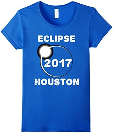 Womens Solar Eclipse 2017 Houston Texas T-Shirt XL Royal Blue
