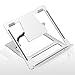 Soundance Aluminum Laptop Stand Adjustable, Compatible with Apple Mac MacBook Notebook, Ventilated Portable Ergonomic Desktop Holder Riser for Office Desk, Metal Silver AS1