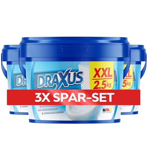 DRAXUS WC Schaum im XXL Pack (2,5kg) I Extra Stark I WC Reiniger Schaum entfernt kraftvoll Kalk & Urinstein I Sorgt für Glanz und frischen Duft (3x Sp
