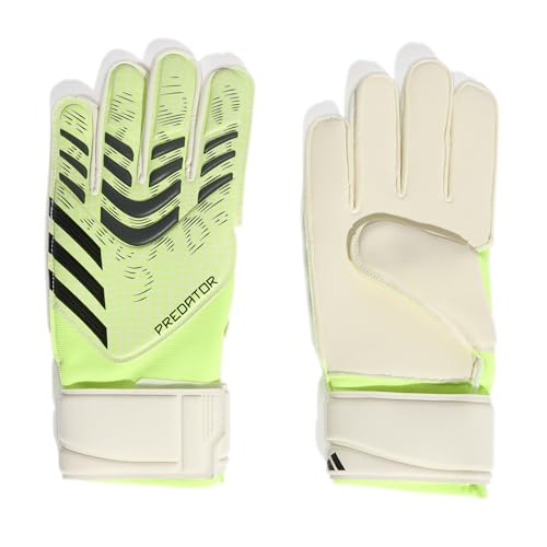 adidas Unisex Match Goalie Soccer Gloves, Lucid Lemon/Black/Purple Rush, 9.5