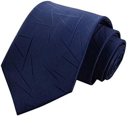Men's Classic Checks Light Blue Jacquard Woven Silk Tie Necktie + Gift Box