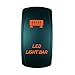 QUNQI STAR 5 pin LED Light BAR Laser Backlit Rocker Switch Rock Lights 20A 12V On/Off LED Light Toggle Switch with Jumper Wires Set (Orange)