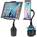 Sunjoyco Car Cup Holder Mount for Phone Tablet, 2-in-1 Car Cradles Adjustable Gooseneck Holder Compatible with Apple iPhone, Samsung Galaxy Tab, All Smartphones & 7