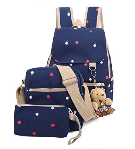 Lightweight canvas bookbags school bag teen girls casua…