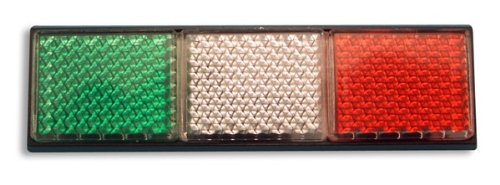 Reflective Italian Flag Car Badge