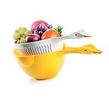 Estaly 2 Piece Yellow Nesting Duck Colander Set with Handle