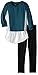 Amy Byer Girls' Big 3/4 Sleeve Top with Shirt Tail and Legging
