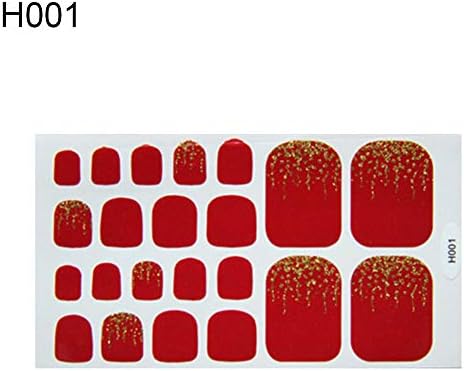 clifcragrocL Toenail Stickers,Heart Moon Leaf Waterproof Toe Nail Stickers Full Cover Decals Adhesive Wraps 1#