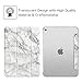 Fintie Case for iPad Pro 11 Inch 1st Generation 2018 [Supports 2nd Gen Pencil Charging Mode] - Lightweight SlimShell Cover with Translucent Frosted Back Protector, Auto Wake/Sleep, Marble White