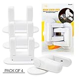 Baby Proofing Door Lever Locks - (Pack of 4) | Door Handle Child Safety Lock | Safety Door Locks for Kids