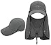 EPYA Men Safari Hat Sun Protection Wind Proof Cap w/Neck & Face Cover,Dark Grey