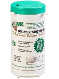 Dreumex USA Inc. 69080 Monk Disinfectant Wipes, 8" Length x 7" Width (6 Canisters of 80ct)