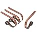 Haute Decor The Original MantleClip Stocking Holder - 4 Pack (Brushed Copper) - Hang Christmas Stockings Safely and Securely from Mantels Up to 3 Inches Thick