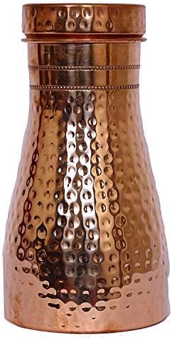 Home n More Pure Copper Bottle with Inbuilt Glass (900 ML)