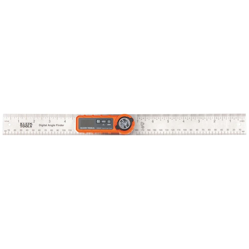 KLEIN TOOLS 935DAF Digital Angle Finder, Precision Measurements, Miter Saw Protractor Angle Calculation and Portable Design