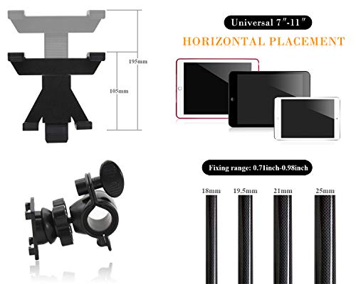 Xcellent Global Universal 7"-11" Tablet Pad Holder for Mic Microphone Stand, Bike Bicycle Mount CA039