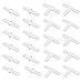 Mudder 50 Pieces Air Valve Connector Plastic Inline Tubing for Aquarium Fish Tank, Tee and Straight Shape, White