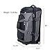 High Sierra AT3 Drop Bottom Upright Wheeled Rolling Duffel Bag, Graphite/Titanium/Spring, 32-Inch
