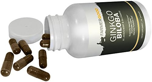 Ginkgo Biloba Brain Boost with St. John's Wort & Glutamine, 1554mg Proprietary Formula, 24% Extract, Mental Focus, Clarity, Memory Function