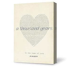 Canvas Wall Art for Living Room,Bedroom Home Artwork Paintings Love Poems Ready to Hang - 12x18 inches