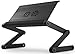 WorkEZ Executive Multifunctional Ergonomic Laptop Stand, Lap Desk For Bed & Couch, Folding Adjustable Height & Angle Notebook Riser 2 Fans 3 USB Ports