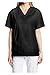 G Med Unisex Scrub Set V-Neck Top and Pant 2 PC Set(Menset-MED,BLK-L)