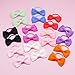 Belle Beau Baby Girls Bow Elastic Ties,Ponytail Holders,Hair Bands,Hair Elastics,Value Set (B)
