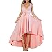 YS.DAMAI Women's Sexy V Neck Sleeveless High Low Hem Elegant Wrap Dress Cocktail Evening Party Dresses