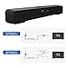 Sound Bar TV Speakers, 2.0 Channel Home Theater Audio with Built-in Subwoofers & Bluetooth for Computers, Tablet, 3.5mm Aux Input for Projector and TV (No Remote, 18-Inch)