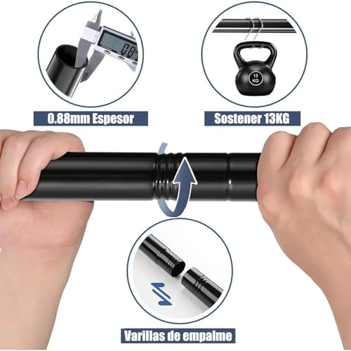 Barras de cortina dobles negras, Barras de cortina dobles resistentes de acero inoxidable, juego de barra de cortina doble ajustable, para Salón, Dormitorio y Balcón (0.7-3.65M（28-144‘’）)