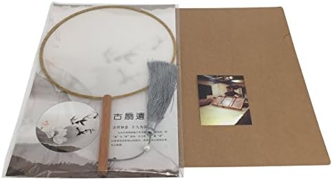 INKSTON Transparent Silk Fan with Tassel (pure silk and beech wood)