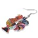 NEWEI Acrylic Cute Chicken Earrings Dangle Charms Chicken Gifts for Women Farm Animals Jewelry (Floral)