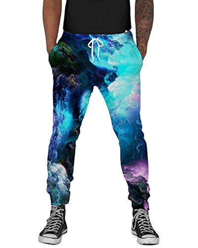 UNIFACO Men Women 3D Printed Galaxy Sweatpants Cool Graphric Sports Jogging Pants L