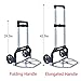 KingSo 330-lb Folding Hand Truck Heavy Duty Capacity Portable Aluminum Alloy Cart and Dolly for Luggage Travel Office Auto Moving, PVC Wheels with Double Bearings and Adjustable Handle