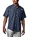 Columbia Men's Bahama II UPF 30 Short Sleeve PFG Fishing Shirt, Collegiate Navy, Small