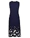 Kilig Summer Casual Loose Print Pleated Sleeveless Vest Dresses 