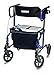 Lumex HybridLX Rollator & Transport Chair, Majestic Blue, LX1000B