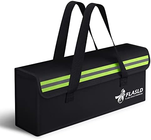 Sac De Sécurité Ignifuge Zeee Pour Batterie De Vélo électrique – 2 Packs, 49x15x15 Cm, Résistant Jusqu'à 1000°F, Recharge Sécurisée