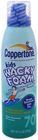 Coppertone Spf#70+ Kids Wacky Foam 6 Ounce (177ml) (3 Pack)