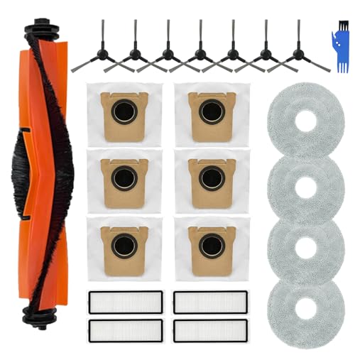 Homruich 19 Pieces Accessories for Xiaomi X20 Max/X20 Pro Vacuum Cleaner, 1 Main Brush, 4 Filters, 4 Towels, 6 Dust Bags, 7 Side Brushes, for Xiaomi X20 Max, X20 Pro Accessories