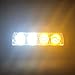 Strobelight Bar 4 LED with Super Bright Emergency Beacon Flash Caution Strobe Light Bar with 17 Different Flashing (2PCS) (White&Yellow)