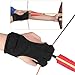 KRATARC Archery Gloves Finger Protector Youth Kids Shooting Hunting Arrow Bow for Boys Girls Protective Gear Accessories (Black (7~8Y/O))