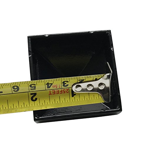 2" x 2" Aluminium Pyramid Post Cap for Metal Posts - Pressure Fit - Black