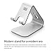 elago M2 Phone Stand [Silver] - Premium Aluminum, Angled for Video Calls, Cable Management, Aluminum Phone Stand Compatible with iPhones, Galaxy, and Other Smartphones
