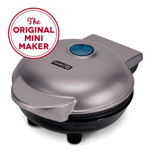 Dash DMW001GY Mini Machine for Individual, Paninis Waffle Maker, Hash browns, other on the go Breakfast, Lunch, or Snacks, Grey