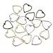 OBSEDE Heart Frame Pendants Bezel Charms Open Back Bezel Hollow Mold Pressed Flower for Resin Earring Necklace 20pcs