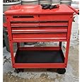 U.S. GENERAL SERIES 2 30 In. 4 Drawer Tech Cart, (Side Tray Sold Separately), RED, Black, Green, Yellow, Orange, Blue
